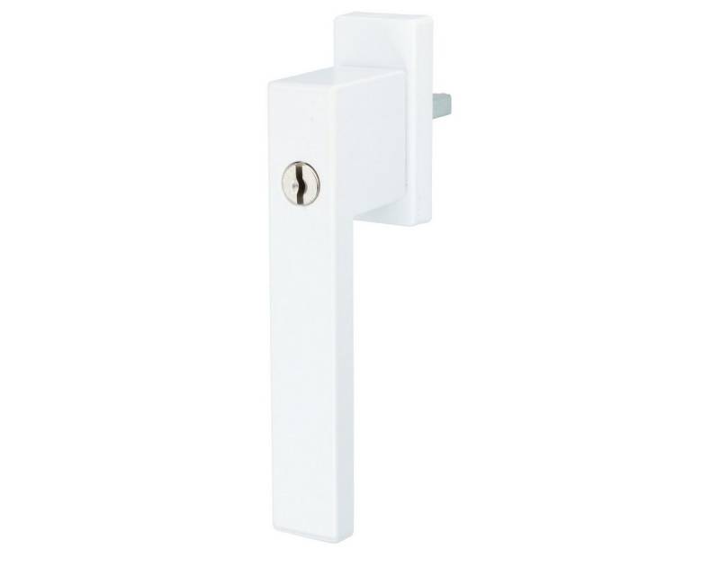 MS Beschläge Fenstergriff Fenstergriff abschließbar Fensterbeschlag 7x35mm, Weiss RAL9016 von MS Beschläge