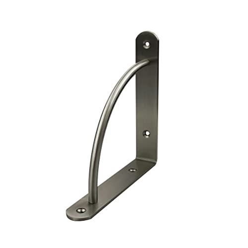MS Beschläge Garderobenkonsole Regalkonsole Bodenträger Regalbodenträger 220mm x 220mm Nickel matt von MS Beschläge