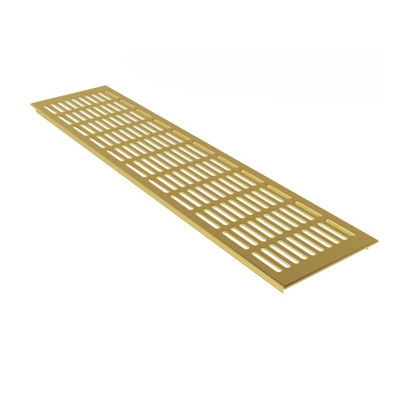 MS Beschläge Heizungsabdeckung 130 x 200 mm Gitter Gold Eloxiert von MS Beschläge