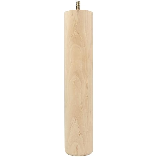 MS Beschläge Holz-Möbelbein Ø 50mm Möbelstütze Buche Vollholz rund Möbelfuß M8 Gewindestift Möbelstempel Schrankfuß Couchfuß Holzfuß (Höhe 250mm) von MS Beschläge