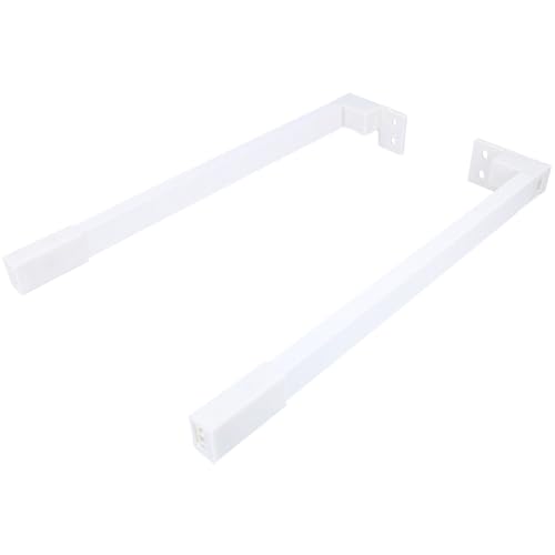 MS Beschläge - Längsreling für Schubladen – Stabile Metall-Relingstangen mit Haltern | 6 Längen (300-550mm) | Schubladensystem Zubehör | Schubladenerweiterungsset (Weiß, 500mm) von MS Beschläge