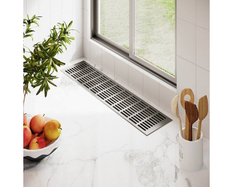 MS Beschläge Lüftungsgitter Aluminium Stegblech 130mm breit Edelstahl eloxiert von MS Beschläge