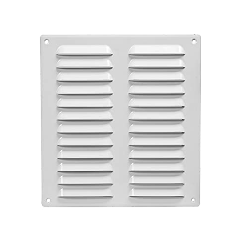 MS Beschläge Metall Lüftungsgitter Kiemenblech Lamellengitter Wandgitter Be- Entlüftungsgitter Insektenschutzgitter Belüftungsgitter (260mm x 280mm, Weiß) von MS Beschläge