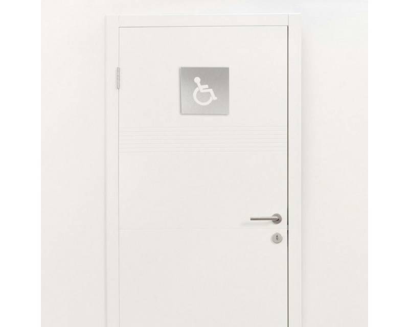 MS Beschläge Metallschild Hinweisschild Edelstahloptik Piktogramm Türschild von MS Beschläge
