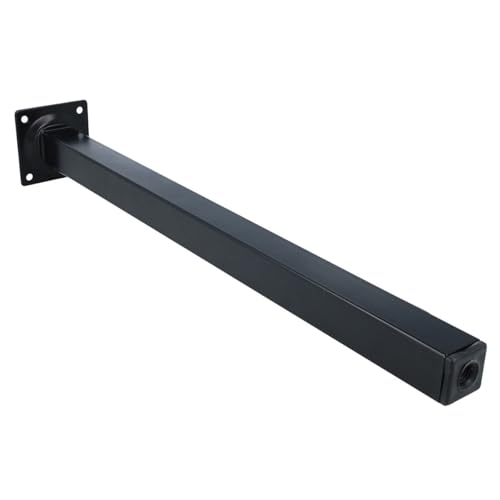 MS Beschläge Möbelbein Schwarz Möbelfuss Eckig 25x25mm Tischfuss einzeln oder 4er Pack Sofastempel Bettfuss Möbelstütze Metall Sesselfuss (1, 700mm) von MS Beschläge