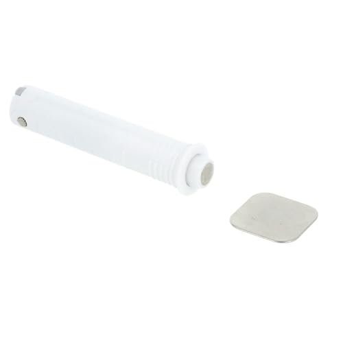 MS Beschläge Möbelfrontschnäpper Magnetspitze Einbohr-Schnäpper Steckschnäpper Tip-On Anschlagsdämpfer Drucktüröffner Magnetschnäpper Druckschnäpper (Weiß, kurz) von MS Beschläge