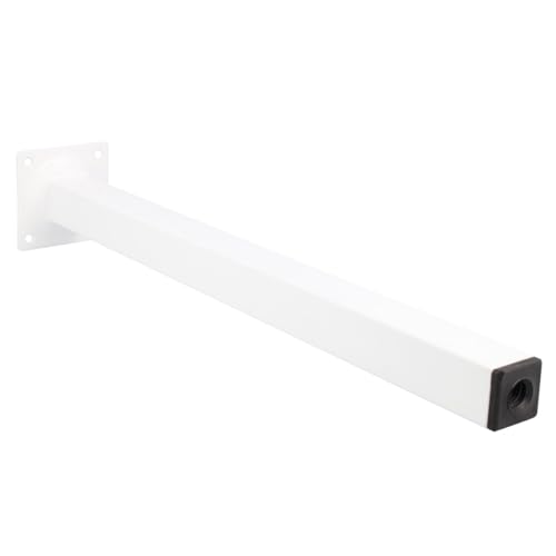 MS Beschläge Möbelfuss Weiss Eckig 25x25mm Möbelbein Tischbein Einzeln oder 4er Set Möbelstempel Couchfuss Möbelstütze (1, 600mm) von MS Beschläge