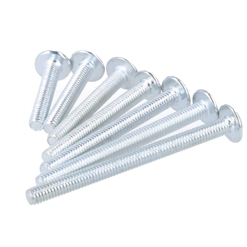 MS Beschläge Möbelschraube M4 Möbelgriffschraube metrisches Vollgewinde Möbelknopfschraube Rundkopf Kreuzschlitz Gewindeschraube Stahl verzinkt (10, M4x35mm) von MS Beschläge
