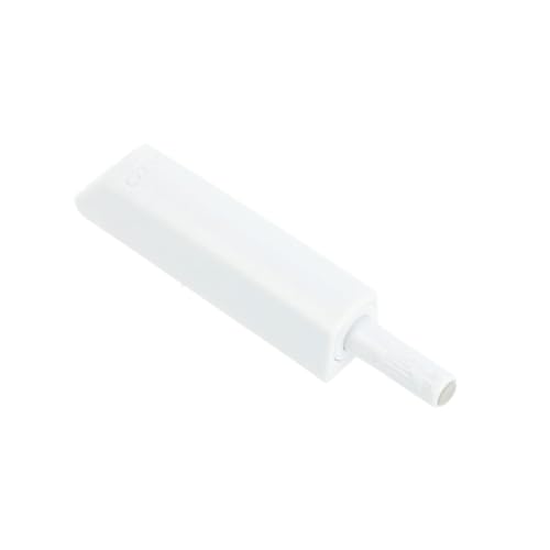 MS Beschläge Möbeltürdämpfer Gummispitze Aufschraubadapter Möbelschnäpper Push to Open Möbelfrontöffner Drucktüröffner Anschlagsdämpfer Türstoßstange Türschnäpper (Weiß, kurz) von MS Beschläge