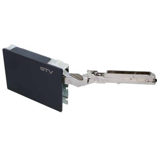 MS Beschläge Push to Open Klappenbeschlag Klappenlift 1 Set Hochklappbeschlag Klappenstütze Klappenscharnier grifflos Frontliftbeschlag (Schwarz, 3500-5200) von MS Beschläge