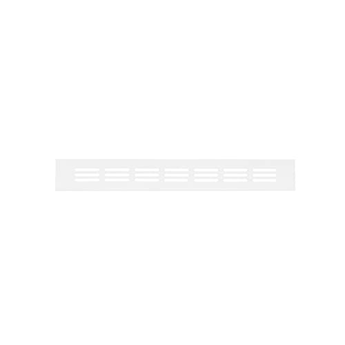 MS Beschläge Stegblech Aluminium Lüftungsgitter 40mm Breite Lüftungsblech Schlitzgitter Türgitter Heizungsabdeckung Belüftungsgitter (300mm, Weiß) von MS Beschläge