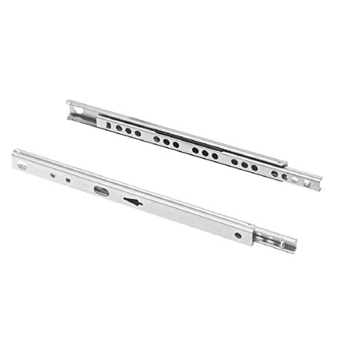 MS Beschläge Teilauszug Schubladenauszug Teleskopauszug 17mm Auszugsschiene 1 Paar Schubkastenschienen für Nutmontage (246mm) von MS Beschläge