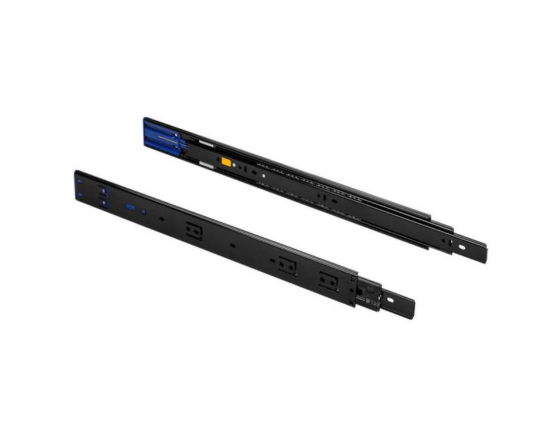 MS Beschläge Teleskopauszug Soft Close Schubladenauszug Länge 300mm Schwarz, Selbsteinzug von MS Beschläge