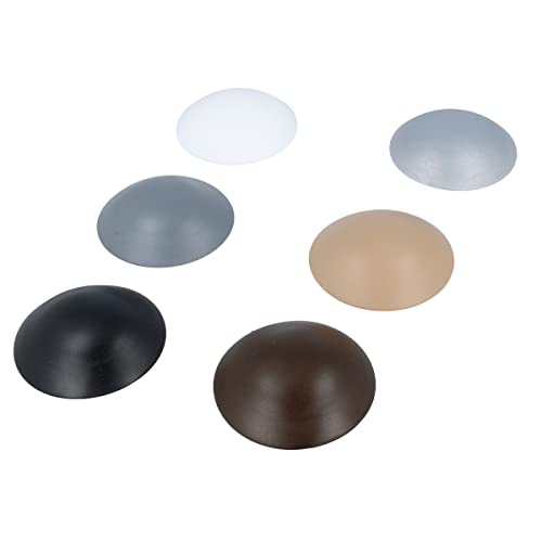 MS Beschläge Türpuffer selbstklebend Wandtürstopper Kunststoff Wandpuffer Türstopper Wandschützer Türklinkenstopper Anschlagspuffer (Ø 60mm, Silber) von MS Beschläge