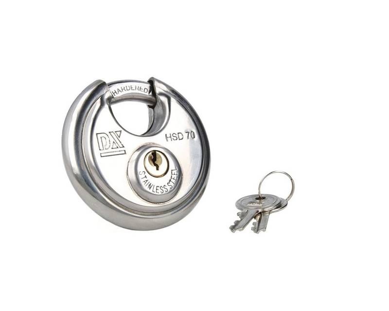 MS Beschläge Vorhängeschloss Wetterfestes Edelstahl Bügel- Diskusschloss Ø70mm, Vorhängeschloss Sicherheitsschloss mit Kneifschutz MS Beschläge Vorhängeschloss Wetterfestes Edelstahl Bügel- Diskusschloss Ø70mm, Vorhängeschloss Sicherheitsschloss mit Kneifschutz von MS Beschläge