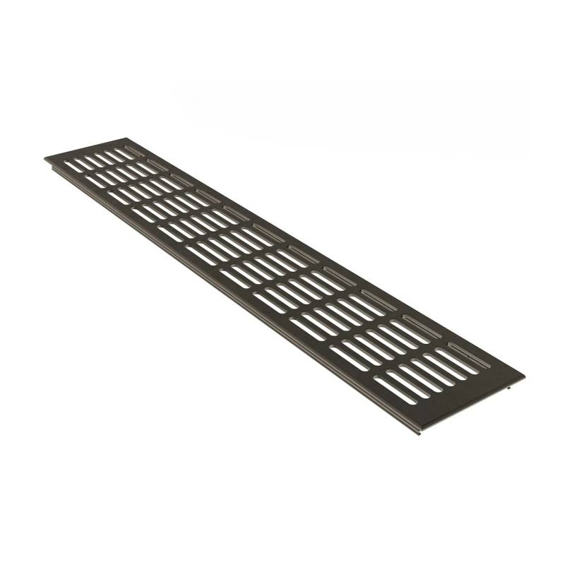 MS Beschläge Zuluftgitter 100 x 800 mm Heizungsdeckel Braun Eloxiert von MS Beschläge