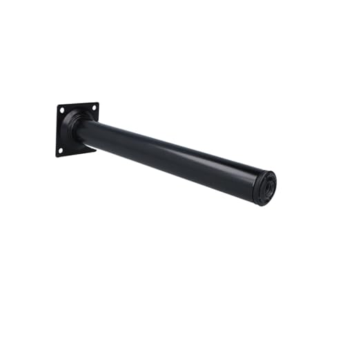 MS Beschläge schwarzer runder Stahl Möbelfuss Tischbein ø 30mm Möbelbein einzeln oder 4er Set Schrankfuss Möbelstempel Sofastempel Bettstütze M10 Gewindegang (1, 250mm) von MS Beschläge