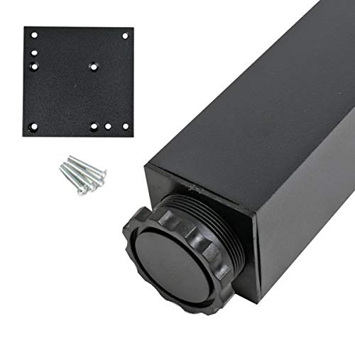 Tischbein 60 x 60 mm in Schwarz Höhe 710mm Tischfuss Möbelfuss aus Aluminium von MS-Beschläge