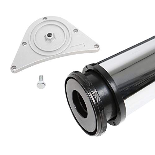 Tischbein 80mm Durchmesser Höhe 710mm Chrom glänzend Tischfuß Möbelfuss Metall von MS-Beschläge