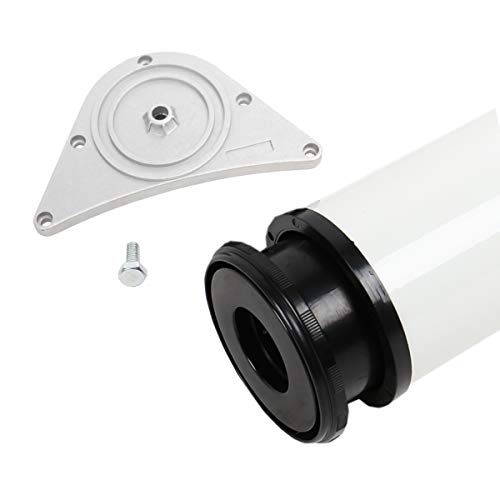 Tischbein 80mm Durchmesser Höhe 710mm in Weiss aus Metall Tischfuss Möbelfuss von MS-Beschläge