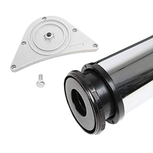 Tischbein Chrom glänzend 80mm Durchmesser Höhe 1100 mm Tischfuß Möbelfuss Metall von MS-Beschläge
