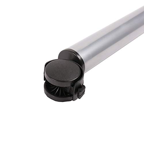Tischbein Möbelbein Möbelfuss einzeln auf Rolle mit Bremse ø 50mm Gesamthöhe 710mm in 5 verschiedenen Farben (Silber) von MS Beschläge