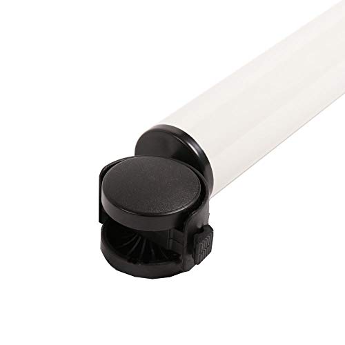 Tischbein Möbelbein Möbelfuss einzeln auf Rolle mit Bremse ø 50mm Gesamthöhe 710mm in 5 verschiedenen Farben (Weiss) von MS Beschläge