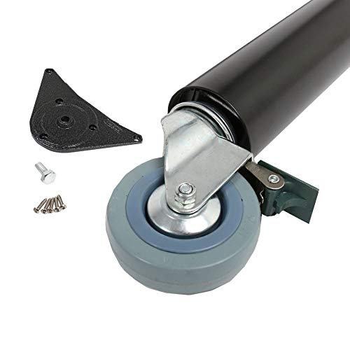Tischbein Möbelfuss auf Rolle mit Bremse ø 60mm Höhe 870 mm Schwarz aus Stahl Tischbein Möbelfuss auf Rolle mit Bremse ø 60mm Höhe 870 mm Schwarz aus Stahl von MS Beschläge