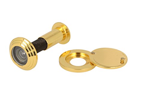 Türspion Türgucker Spion Sicherheit Türblick Haustürspion für Türstärke 55mm - 80mm (Gold Optik) von MS Beschläge