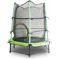 Kindertrampolin Gartentrampolin 140 cm Fitness Trampolin Komplettset für Indoor und Outdoor (Hellgrün) von TRAMPOLIN-KING