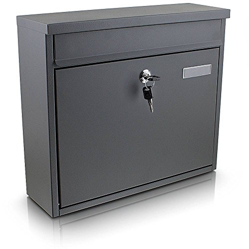 Briefkasten Postkasten Mailbox Letterbox Wandbriefkasten Postbox Dunkelgrau Anthrazit von MS-Point