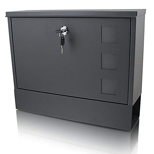 Briefkasten Postkasten Mailbox Letterbox Wandbriefkasten Zeitungsfach Dunkelgrau Anthrazit Briefkasten Postkasten Mailbox Letterbox Wandbriefkasten Zeitungsfach Dunkelgrau Anthrazit von MS-Point