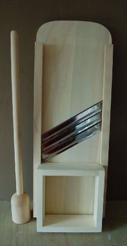 Krauthobel, Krautschneider 65 x 24 cm 3 Messer + Krautstampfer gratis! Gemüsehobel Sauerkraut selbermachen Milchsäuregärung Fermentation Rezepte von MS-Steinzeug