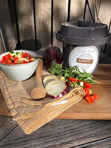 MS Steinzeug Gärtopf Mini Fermentation 2 Liter steingrau Milchsäuregärung Konservieren Einmachen gesunde Ernährung Vitaminbooster optimal für Vegetarier von MS Steinzeug