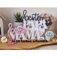 Beste Mama, Bester Papa, Schriften, Für Eltern, Muttertag, Vatertag, Deko, 3D Druck, Geschenk, Farbwahl, Art.148 Beste Mama, Bester Papa, Schriften, Für Eltern, Muttertag, Vatertag, Deko, 3D Druck, Geschenk, Farbwahl, Art.148 von MS3DDruck24