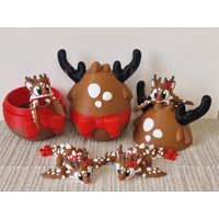 Süße Flexible Weihnachts-Rentierdrachen Im Passenden Ei, Süß, Für Tierliebhaber Und Sammler, Deko, Geschenk, 3D Druck, Farbwahl, P12 Süße Flexible Weihnachts-Rentierdrachen Im Passenden Ei, Süß, Für Tierliebhaber Und Sammler, Deko, Geschenk, 3D Druck, Farbwahl, P12 von MS3DDruck24