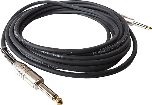 MSA 6M INSTRUMENTENKABEL - 6,35mm GITARREN KABEL - GOLDTIP - SCHWARZ - KLINKENKABEL - UNIVERSAL von MSA