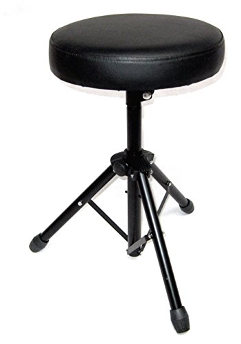 MSA SCHLAGZEUGHOCKER - DRUMHOCKER - Stuhl - SCHWARZ - DREIFUSS - HÖHE 50cm - Kunstleder GEPOLSTERT - SH2BK von MSA