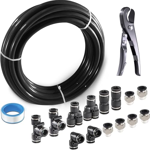 MSAEIQUN Hochdruck-Luftschlauch-Set, Nylon, schwarz, 1,27 cm Außendurchmesser x 10 m, DOT, PA-Material, für Luftleitungsschläuche, pneumatische Werkzeuge, Flüssigkeitsübertragung MSAEIQUN Hochdruck-Luftschlauch-Set, Nylon, schwarz, 1,27 cm Außendurchmesser x 10 m, DOT, PA-Material, für Luftleitungsschläuche, pneumatische Werkzeuge, Flüssigkeitsübertragung von MSAEIQUN