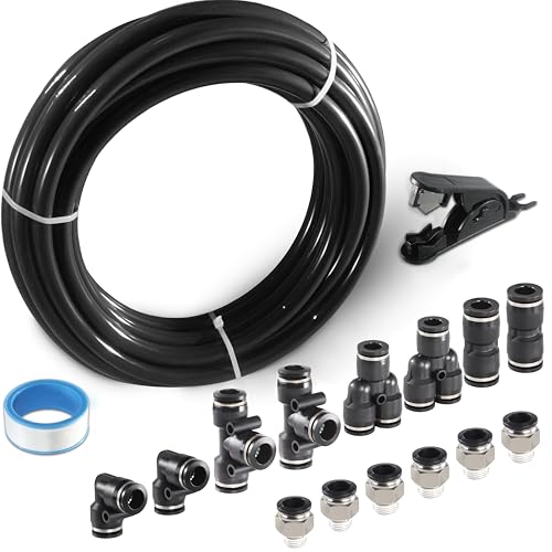 MSAEIQUN Hochdruck-Luftschlauch-Set, Nylon, schwarz, 6,35 mm Außendurchmesser x 10 m, DOT, PA-Material, für Luftleitungsschläuche, pneumatische Werkzeuge, Flüssigkeitsübertragung MSAEIQUN Hochdruck-Luftschlauch-Set, Nylon, schwarz, 6,35 mm Außendurchmesser x 10 m, DOT, PA-Material, für Luftleitungsschläuche, pneumatische Werkzeuge, Flüssigkeitsübertragung von MSAEIQUN