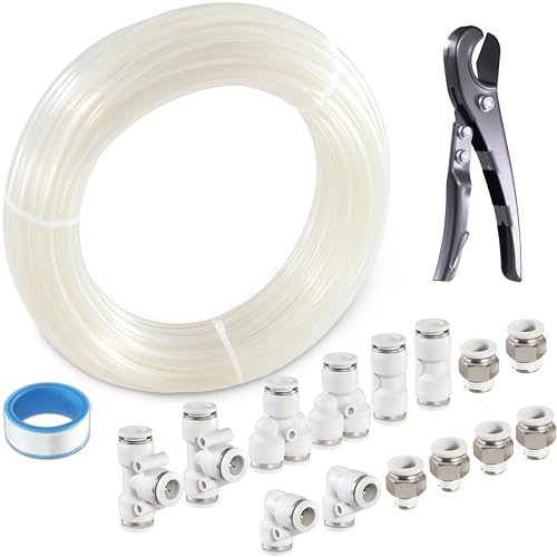 MSAEIQUN Hochdruck-Luftschlauch-Set, weiß, Nylon, 1,27 cm Außendurchmesser x 10 m, DOT, PA-Material, für Luftleitungsschläuche, pneumatische Werkzeuge, Flüssigkeitsübertragung MSAEIQUN Hochdruck-Luftschlauch-Set, weiß, Nylon, 1,27 cm Außendurchmesser x 10 m, DOT, PA-Material, für Luftleitungsschläuche, pneumatische Werkzeuge, Flüssigkeitsübertragung von MSAEIQUN