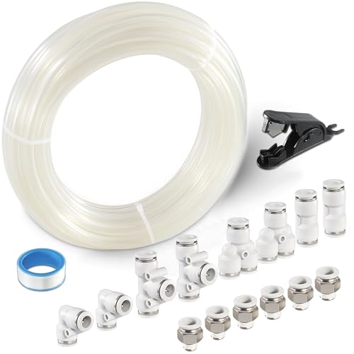 MSAEIQUN Hochdruck-Luftschlauch-Set, weiß, Nylon, 6,35 mm Außendurchmesser x 10 m, DOT, PA-Material, für Luftleitungsschläuche, pneumatische Werkzeuge, Flüssigkeitsübertragung MSAEIQUN Hochdruck-Luftschlauch-Set, weiß, Nylon, 6,35 mm Außendurchmesser x 10 m, DOT, PA-Material, für Luftleitungsschläuche, pneumatische Werkzeuge, Flüssigkeitsübertragung von MSAEIQUN