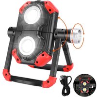 Vtizikl Projecteur LED Rechargeable Extérieur Lampe de Travail Portative et Flexible Rotation à 360° avec Batterie Rechargeable Équipé avec 5 Modes von MSBD