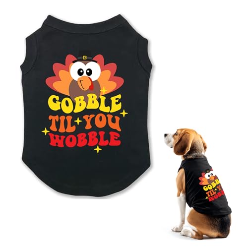 Thanksgiving-Hunde-Shirts für mittelgroße Hunde, Türkei, bedruckte Kleidung für Thanksgiving-Outfits, Zubehör (XL) von MSCELA