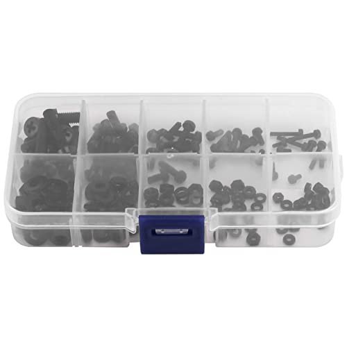 MSCHENZW 150 Stueck M2 M2.5 M3 M5 Nylon Sechskantschraube Schraube Mutter Standoff Spacer Sortiment Set Schwarz MSCHENZW 150 Stueck M2 M2.5 M3 M5 Nylon Sechskantschraube Schraube Mutter Standoff Spacer Sortiment Set Schwarz von MSCHENZW