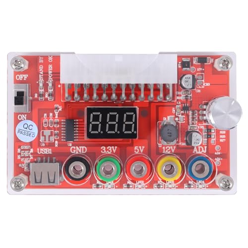 MSCHENZW 24 Pins ATX Netzteil Breakout Brett und Acryl GehäUse Satz Modul Adapter Strom Anschluss UnterstüTzung 3.3V/5V/12V ADJ MSCHENZW 24 Pins ATX Netzteil Breakout Brett und Acryl GehäUse Satz Modul Adapter Strom Anschluss UnterstüTzung 3.3V/5V/12V ADJ von MSCHENZW