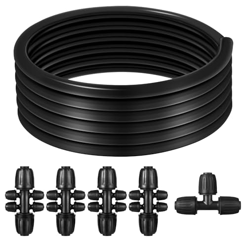 15m Garten Bewässerungsschlauch Micro Drip System Verbindungsrohr für 1/2 Zoll Rasen Wasser Schlauch mit 4 6-Wege-Anschlüssen & 1 3-Wege-Anschluss für Landwirtschaft Garten Bewässerungssystem 15m Garten Bewässerungsschlauch Micro Drip System Verbindungsrohr für 1/2 Zoll Rasen Wasser Schlauch mit 4 6-Wege-Anschlüssen & 1 3-Wege-Anschluss für Landwirtschaft Garten Bewässerungssystem von MSDADA