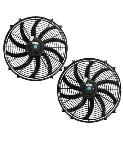 Kühlerlüfter Motorkühlung 2 Stück 2 X 16 Zoll 12 V 120 W Universal-Kondensationsventilator Schlanker Push-Pull-Montagesatz Für Elektrische Kühlerlüfter Schwarz von MSDDWL