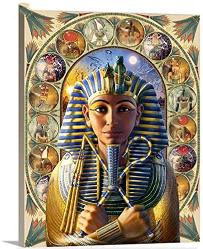 MSDEWLH DIY 5D Diamond Painting Full Bilder Groß Mosaik Geschenk Töne Tutanchamun Portrait Königin Von Ägypten Foto 3D Ungerahmt Runder Diamant Haus Dekoration 30X40Cm（11.81X15.74 Zoll） von MSDEWLH