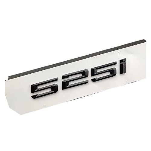 MSEURO 3D-ABS-Schwarze Buchstaben for Auto-Kofferraum-Abzeichen, passend for BMW 520i 525i 530i 535i Xdrive-Emblem-Logo-Aufkleber E60 E39 F10 Zubehör (Color : 525i) von MSEURO
